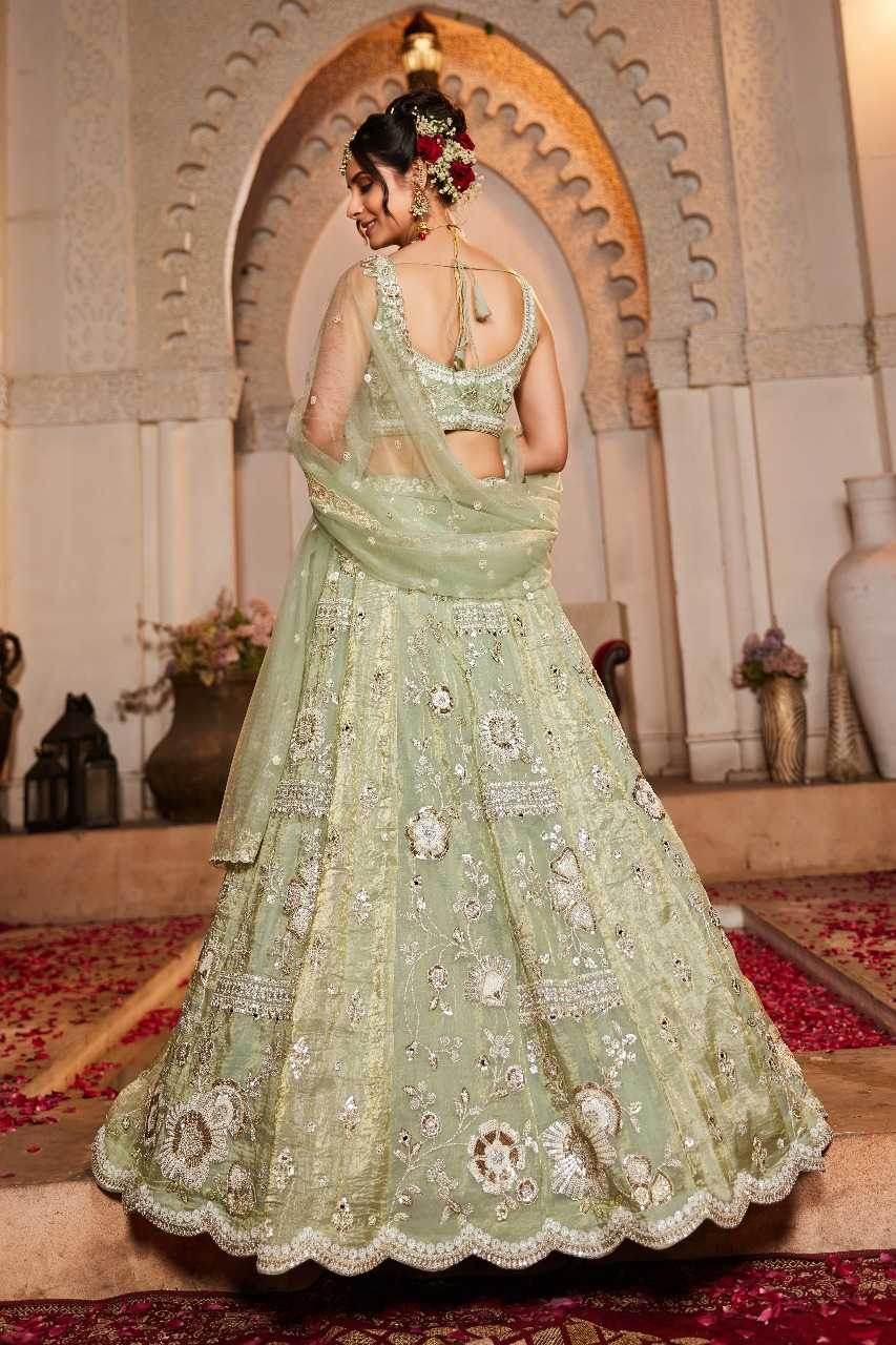 Tissue Embroidered Lehenga - MYLUXURY LANE ENTERPRISE